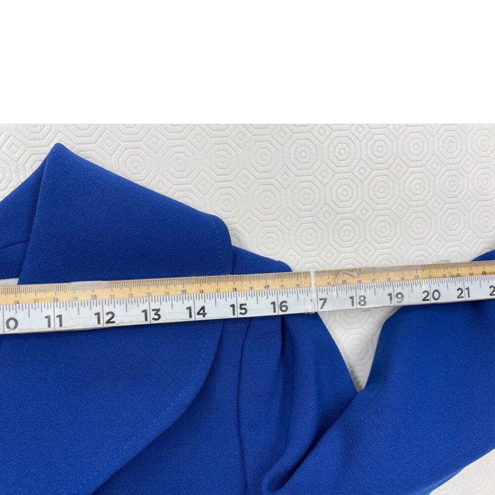 Tahari Arthur S. Levine Blue Shawl Collar Blazer Office Jacket Women's Petite 2P - Picture 8 of 10